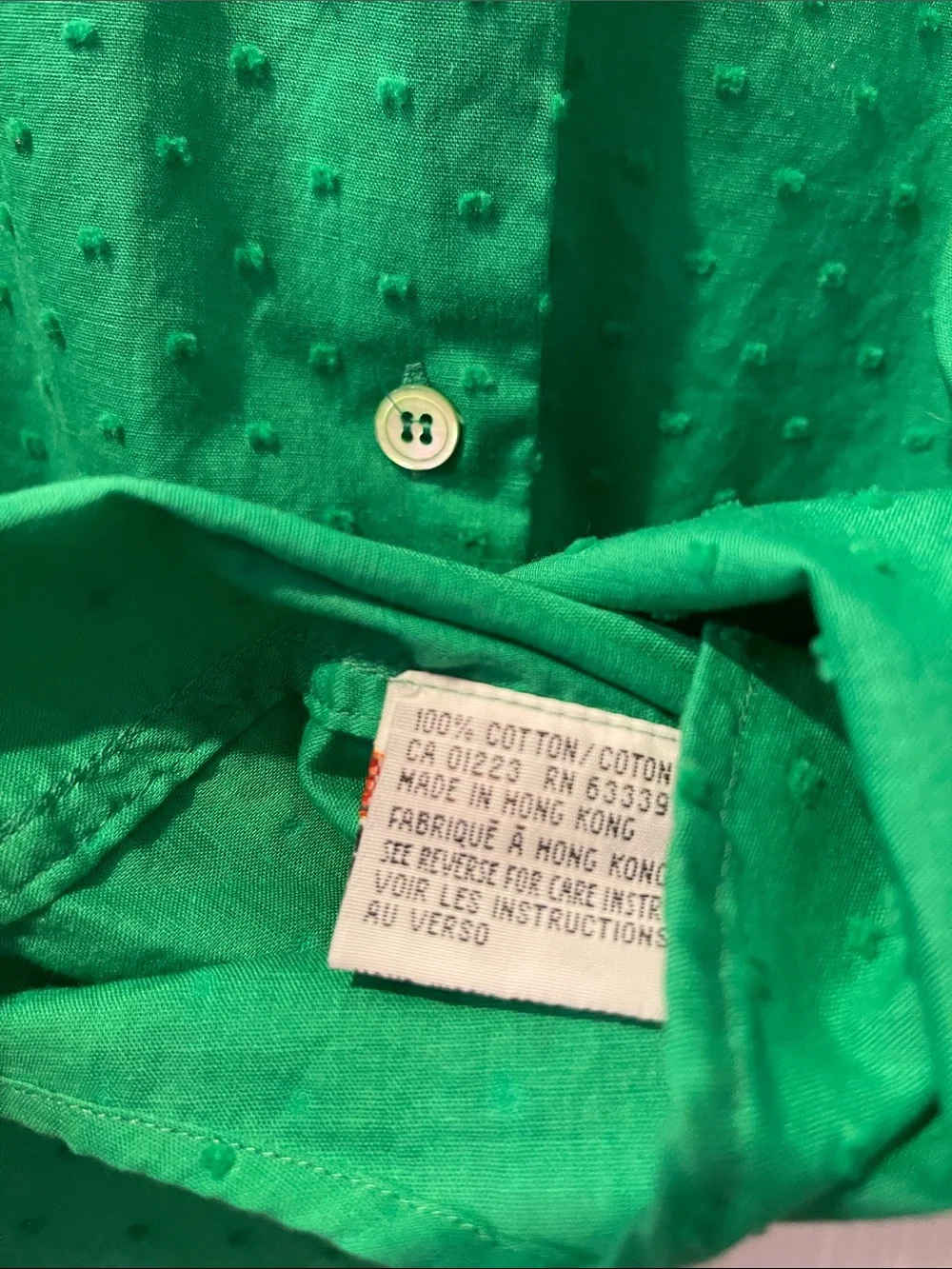 Green Textured Button-Up Shirt - Picture 5 of 6